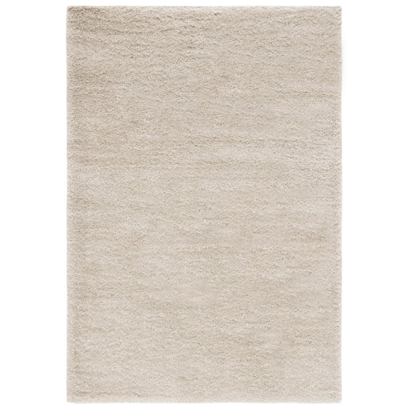 SAFAVIEH Charlotte Solid Plush Shag Area Rug, Ivory, 4' x 6'