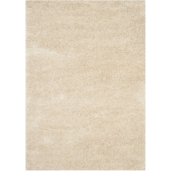 SAFAVIEH Charlotte Solid Plush Shag Area Rug, Ivory, 9' x 12'