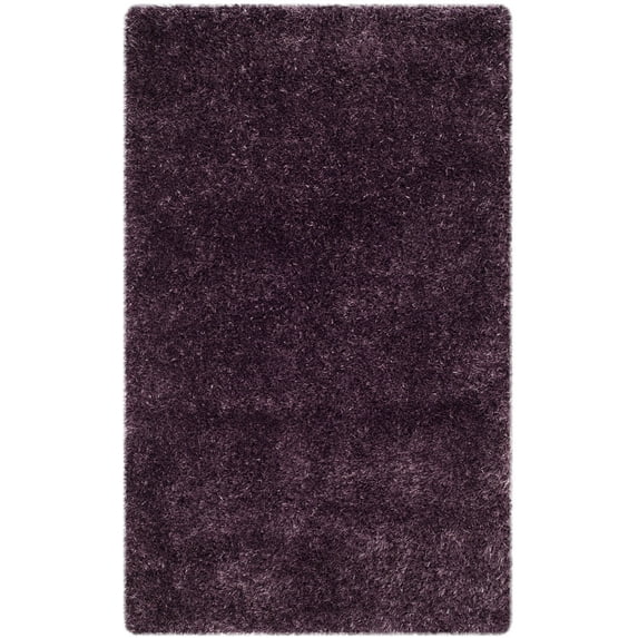 SAFAVIEH Charlotte Solid Plush Shag Area Rug, Lavender, 3' x 5'