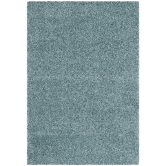 SAFAVIEH Charlotte Solid Plush Shag Area Rug, Light Blue, 5'1" x 7'6"
