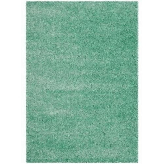SAFAVIEH Charlotte Solid Plush Shag Area Rug, Teal, 5'1" x 7'6"