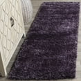 thumbnail image 1 of SAFAVIEH Charlotte Solid Plush Shag Runner Rug, Lavender, 2'3" x 8', 1 of 9
