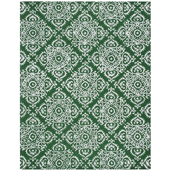SAFAVIEH Chatham Alexis Geometric Area Rug, Green/Ivory, 9' x 12'