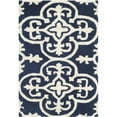 thumbnail image 1 of SAFAVIEH Chatham Amery Geometric Wool Area Rug, Dark Blue/Ivory, 4' x 6', 1 of 10