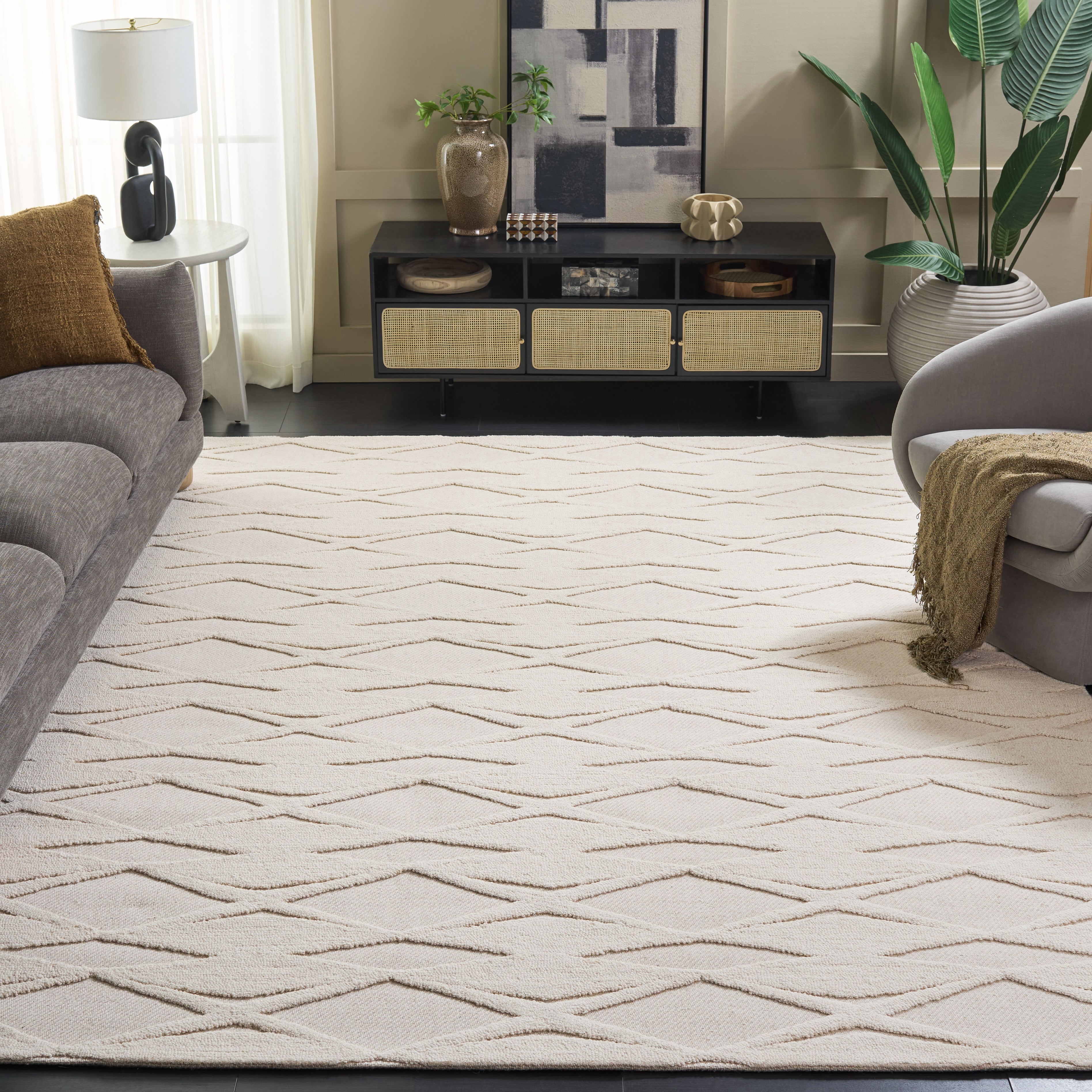 Safavieh Chatham Brannon Diamond Area Rug, Ivory, 5' x 8'
