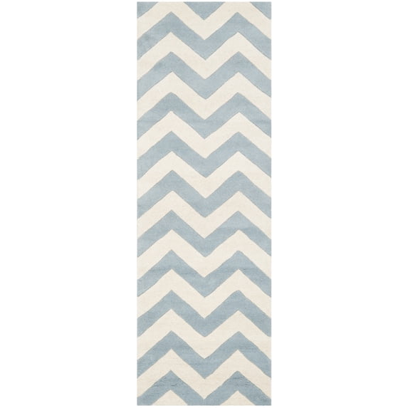 SAFAVIEH Chatham CHT715B Handmade Blue / Ivory Rug