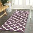 thumbnail image 1 of SAFAVIEH Chatham CHT718F Handmade Purple / Ivory Rug, 1 of 10