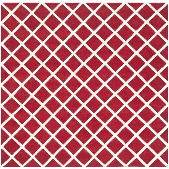 SAFAVIEH Chatham CHT718G Handmade Red / Ivory Rug