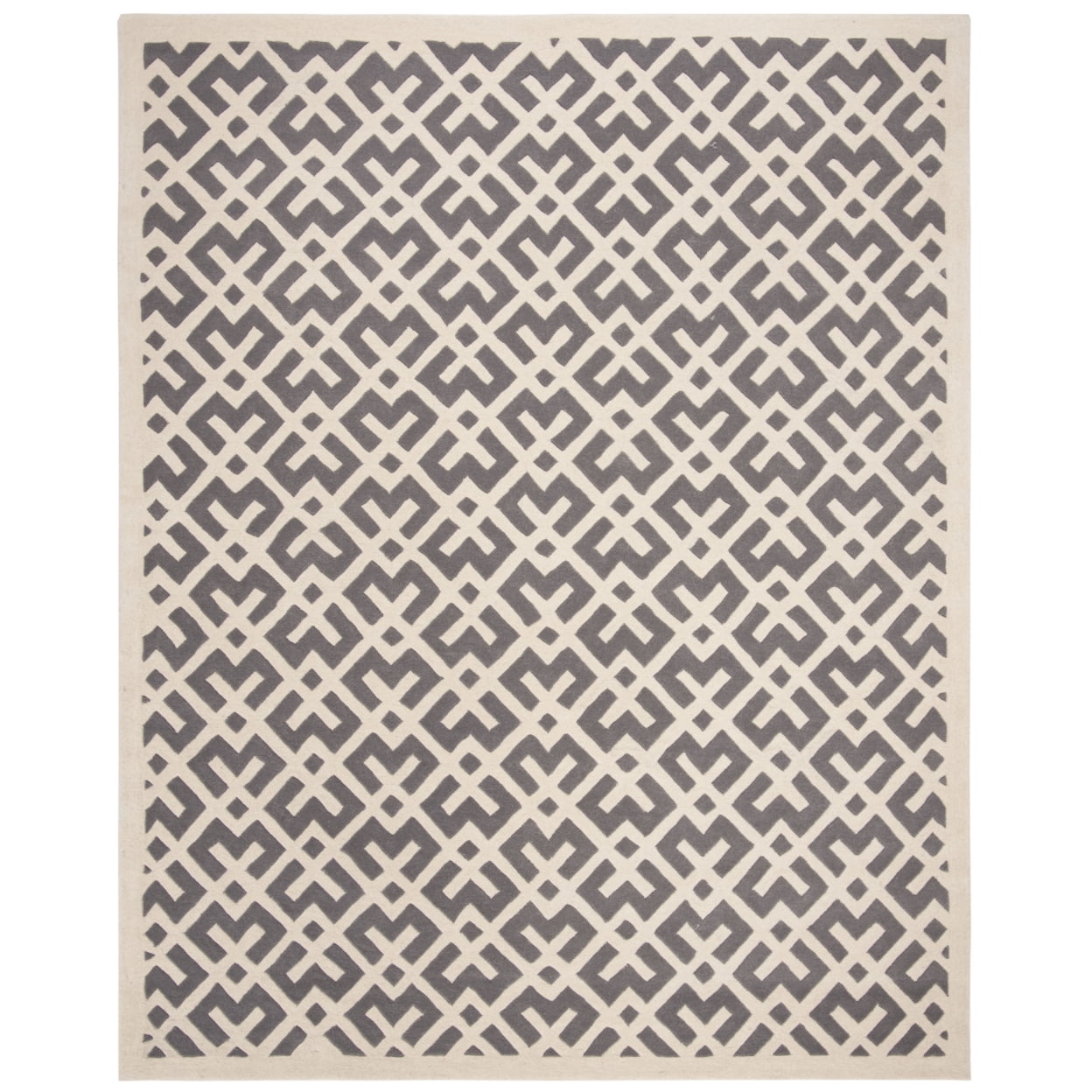 Desai Hand-Tufted Wool Quatrefoil 7' Round Rug in Off-White