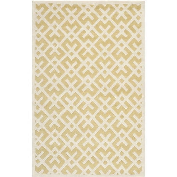 SAFAVIEH Chatham CHT719L Handmade Light Gold / Ivory Rug