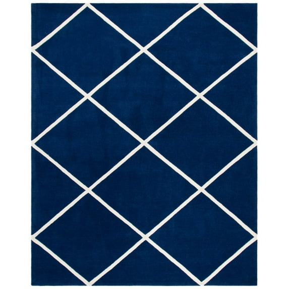 SAFAVIEH Chatham CHT720C Handmade Dark Blue / Ivory Rug