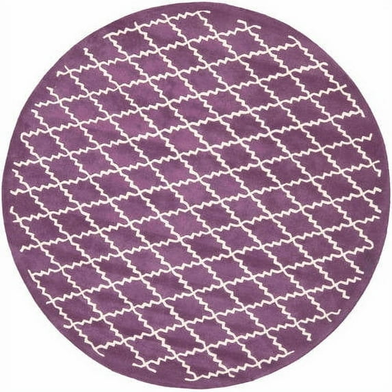 SAFAVIEH Chatham CHT721F Handmade Purple / Ivory Rug