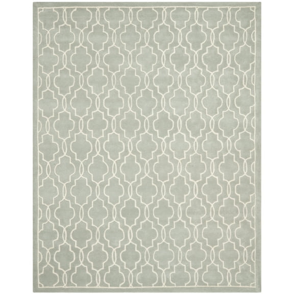 SAFAVIEH Chatham CHT723E Handmade Grey / Ivory Rug