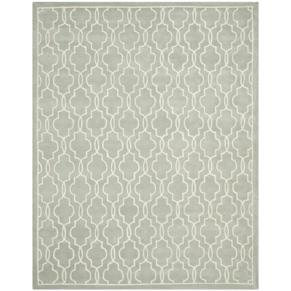 SAFAVIEH Chatham CHT723E Handmade Grey / Ivory Rug