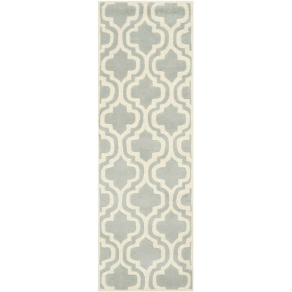 SAFAVIEH Chatham CHT727E Handmade Grey / Ivory Rug