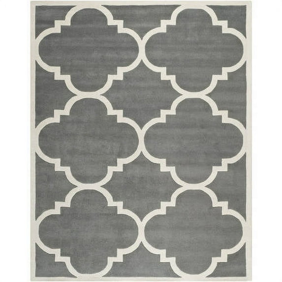 SAFAVIEH Chatham CHT730D Handmade Dark Grey / Ivory Rug
