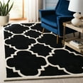 thumbnail image 1 of SAFAVIEH Chatham Hayden Geometric Wool Area Rug, Black/Ivory, 8'9" x 8'9" Square, 1 of 11