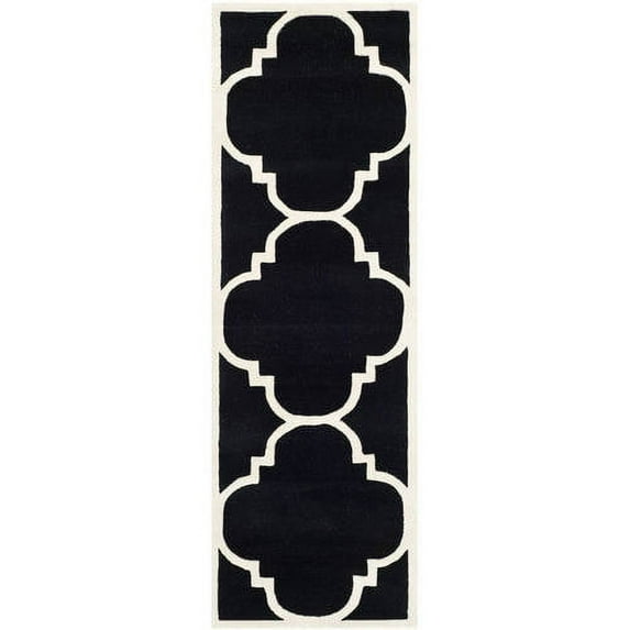 SAFAVIEH Chatham CHT730K Handmade Black / Ivory Rug