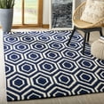 thumbnail image 1 of SAFAVIEH Chatham Graham Geometric Wool Area Rug, Dark Blue/Ivory, 5' x 8', 1 of 8