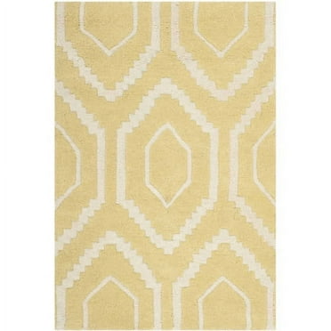 SAFAVIEH Chatham CHT731L Handmade Light Gold / Ivory Rug