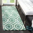 thumbnail image 1 of SAFAVIEH Chatham Graham Geometric Wool Runner Rug, Teal/Ivory, 2'3" x 7', 1 of 8