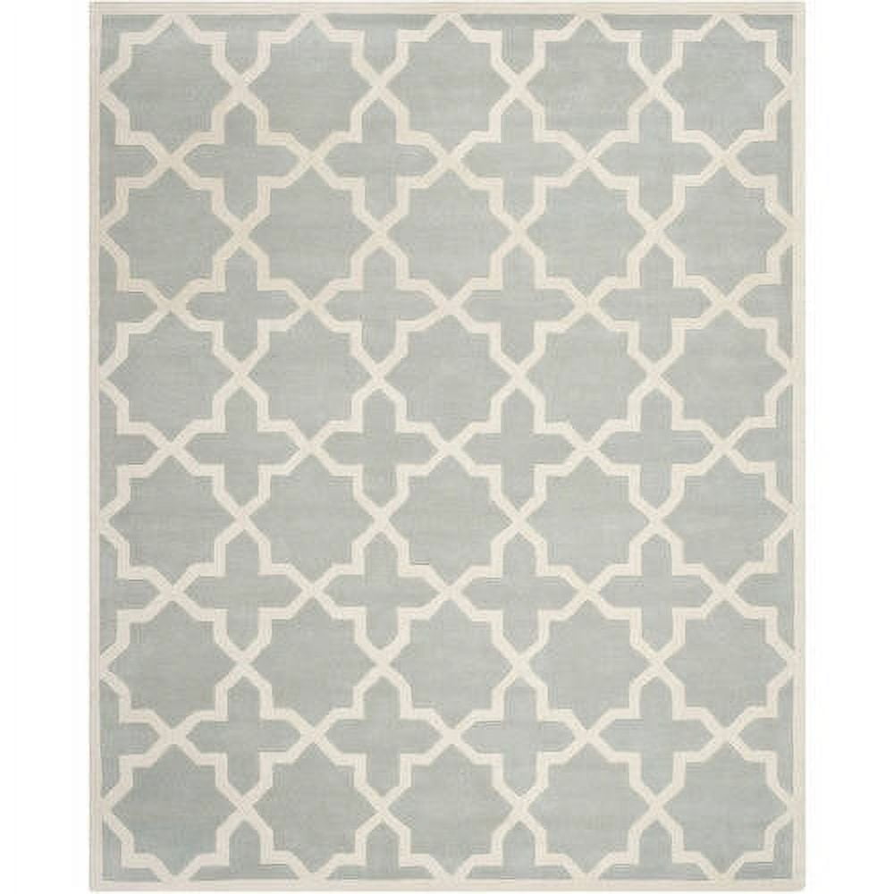 Handmade Grey and Ivory Wool Tufted Area Rug