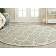 thumbnail image 1 of SAFAVIEH Chatham Giovanni Geometric Wool Area Rug, Gray/Ivory, 7' x 7' Round, 1 of 8