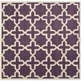thumbnail image 1 of SAFAVIEH Chatham Giovanni Geometric Wool Area Rug, Purple/Ivory, 7' x 7' Square, 1 of 5