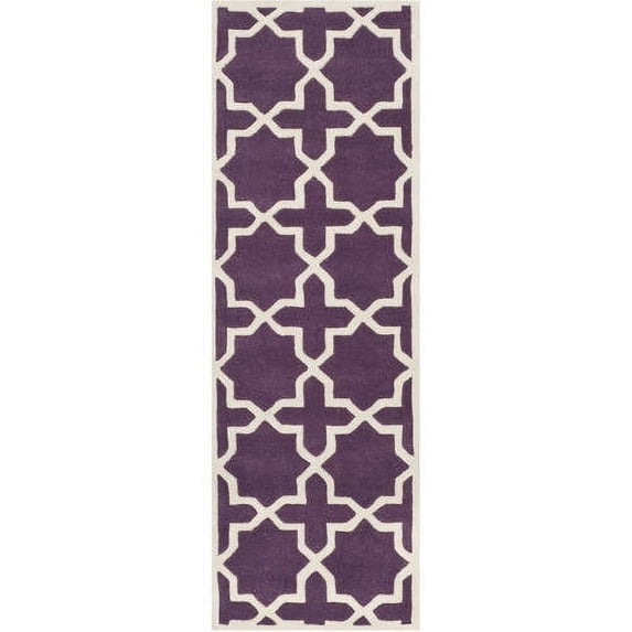 SAFAVIEH Chatham CHT732F Handmade Purple / Ivory Rug