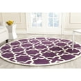 thumbnail image 1 of SAFAVIEH Chatham Giovanni Geometric Wool Area Rug, Purple/Ivory, 7' x 7' Round, 1 of 7