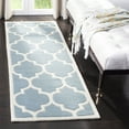 thumbnail image 1 of SAFAVIEH Chatham Gavin Geometric Wool Runner Rug, Blue/Ivory, 2'3" x 17', 1 of 8