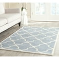 thumbnail image 1 of SAFAVIEH Chatham Franklin Geometric Wool Area Rug, Blue/Ivory, 5' x 5' Square, 1 of 7