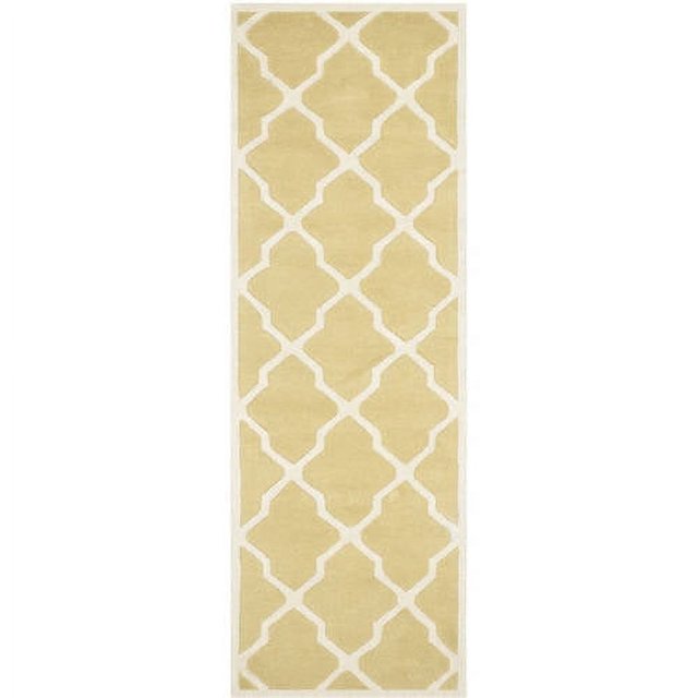 SAFAVIEH Chatham CHT735L Handmade Light Gold / Ivory Rug - Walmart.com