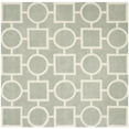 thumbnail image 1 of SAFAVIEH Chatham Francis Geometric Wool Area Rug, Gray/Ivory, 7' x 7' Square, 1 of 5