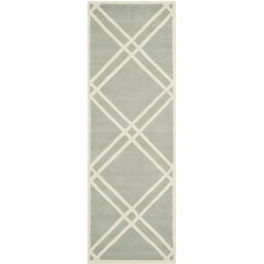 SAFAVIEH Chatham CHT740E Handmade Grey / Ivory Rug
