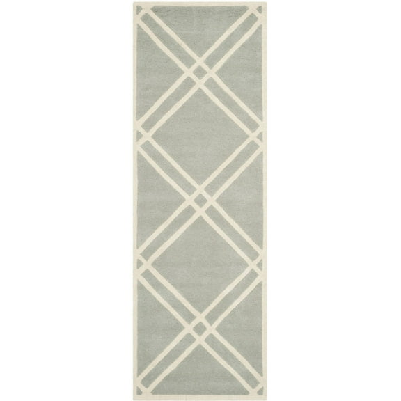 SAFAVIEH Chatham CHT740E Handmade Grey / Ivory Rug