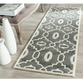 thumbnail image 1 of SAFAVIEH Chatham Ethan Geometric Wool Runner Rug, Dark Gray/Ivory, 2'3" x 5', 1 of 7