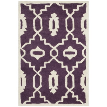 SAFAVIEH Chatham CHT745F Handmade Purple / Ivory Rug