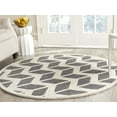 thumbnail image 1 of SAFAVIEH Chatham Easton Geometric Wool Area Rug, Dark Gray/Ivory, 5' x 5' Round, 1 of 7