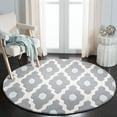 thumbnail image 1 of SAFAVIEH Chatham Wystan Geometric Wool Area Rug, Ivory/Dark Gray, 3' x 3' Round, 1 of 10