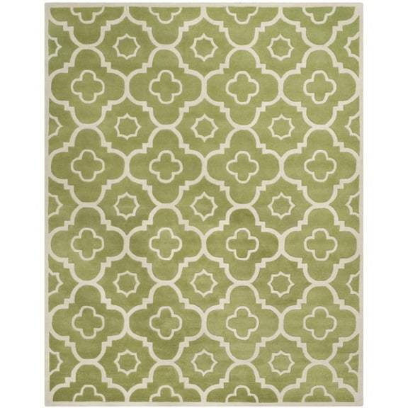SAFAVIEH Chatham CHT750N Handmade Green / Ivory Rug