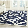 thumbnail image 1 of SAFAVIEH Chatham Derrick Geometric Wool Area Rug, Dark Blue/Ivory, 5' x 8', 1 of 7