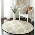 thumbnail image 1 of SAFAVIEH Chatham Karina Geometric Wool Area Rug, Gray/Ivory, 5' x 5' Round, 1 of 8