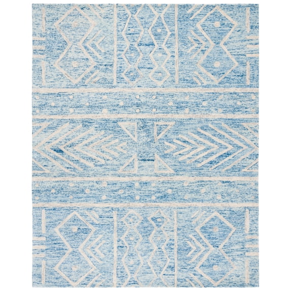 SAFAVIEH Chatham CHT764B Handmade Blue / Ivory Rug