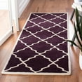 thumbnail image 1 of SAFAVIEH Chatham Clinton Geometric Wool Runner Rug, Dark Purple, 2'3" x 7', 1 of 10