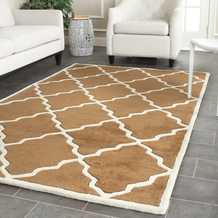 SAFAVIEH Chatham Clinton Geometric Wool Area Rug, Brown, 5' x 8'