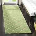 thumbnail image 1 of SAFAVIEH Chatham Connor Geometric Wool Runner Rug, Green, 2'3" x 7', 1 of 12
