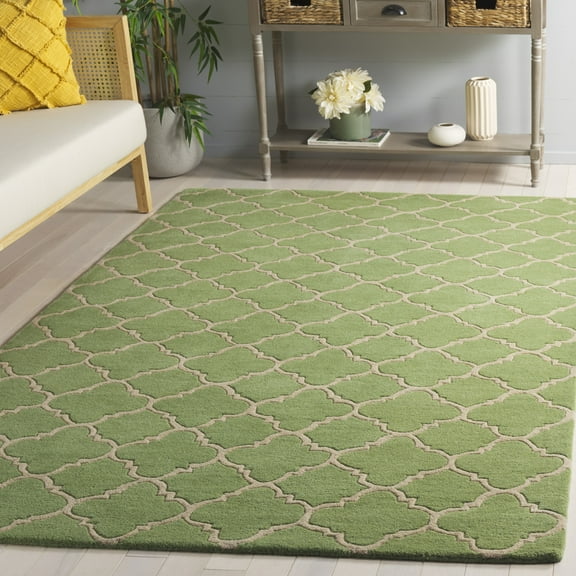 SAFAVIEH Chatham Connor Geometric Wool Area Rug, Green, 5' x 8'