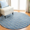 thumbnail image 1 of SAFAVIEH Chatham Dennis Geometric Wool Area Rug, Blue Gray, 7' x 7' Round, 1 of 8