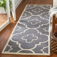 thumbnail image 1 of SAFAVIEH Chatham Diego Geometric Wool Runner Rug, Dark Gray/Ivory, 2'3" x 9', 1 of 11
